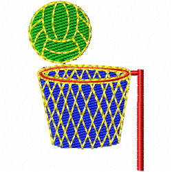 Basketball Embroidery Design 1 Basketball Embroidery Design 1